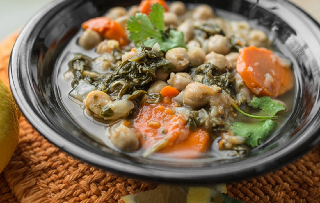 North African Vegetable Ragout with Chick Peas, Turnips, and Greens ...