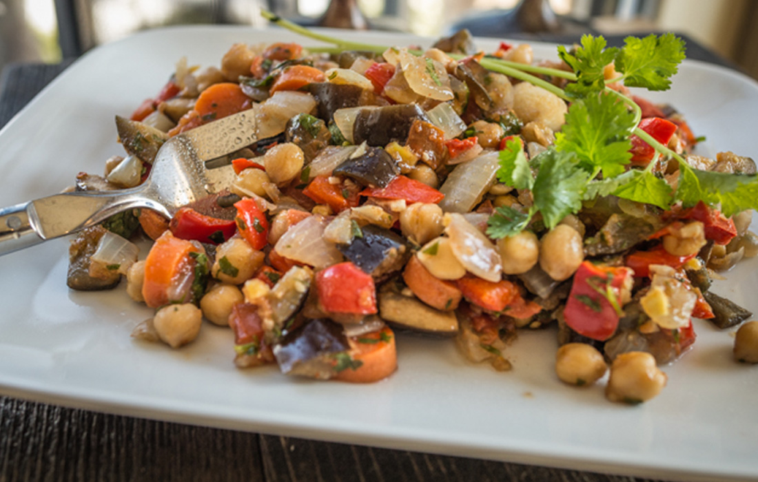 Moroccan-Spiced Eggplant And Chickpeas | DrFuhrman.com